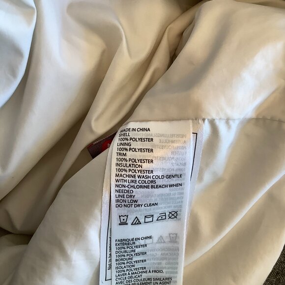 Prana women's Mixer Parka coat small quilted cream grey full zip - Picture 11 of 12